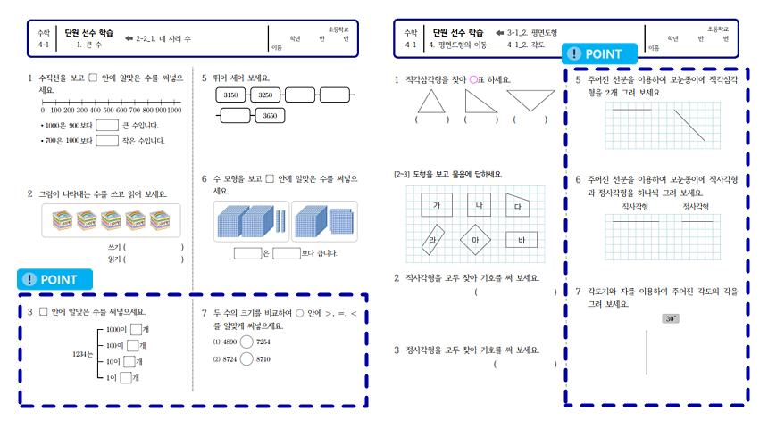 단원 선수 학습